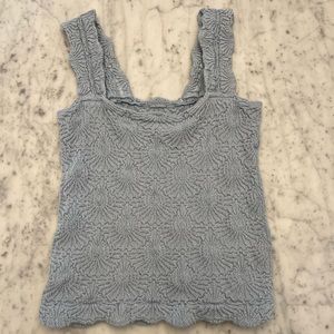 Light Blue Free People Love Letter Cami
